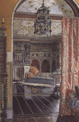 Alma-Tadema, Sir Lawrence Anna Alma-Tadema,The Drauwing Room at Toumshend House (mk23) Sweden oil painting art